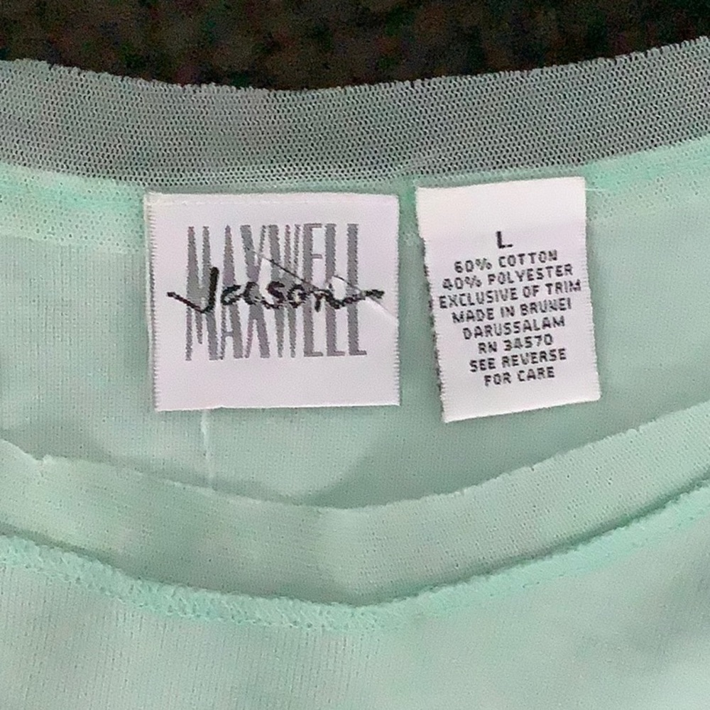 Jason Maxwell Green Fitted Short Sleeve Tee, Size L - Picture 7 of 7